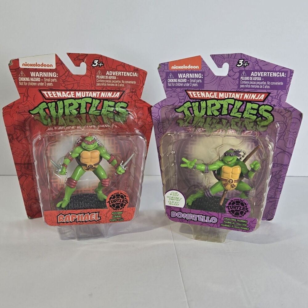 Lot of 2 Teenage Mutant Ninja Turtles TMNT 2014 Raphael & Donatello Keychains